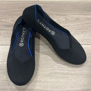 Rothy's The Flat Black Round Toe Comfort Slip On Ballet Flats Womens Size 11